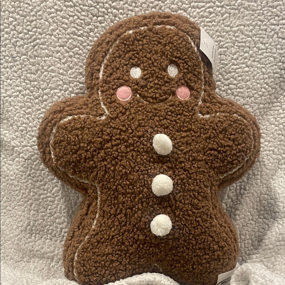 Brown Gingerbread Plush Pillow